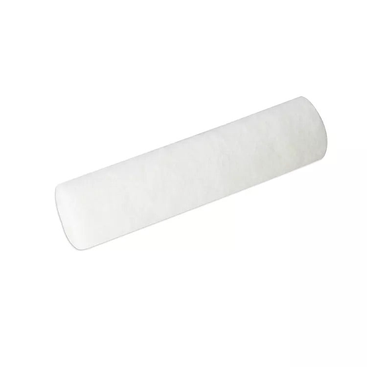 White foam roller on a white background