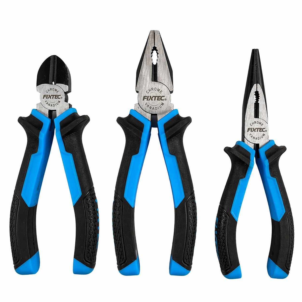 Fixtec 3 Piece Industrial Pliers Set