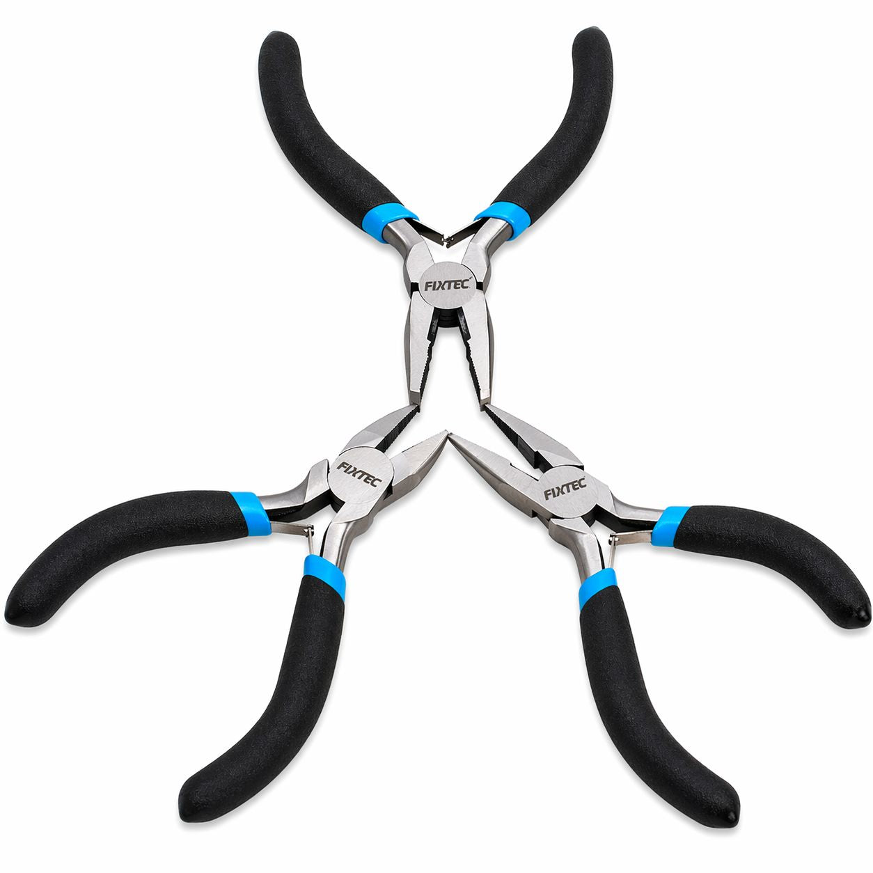 Fixtec 3 Piece 4.5" Mini Pliers Set