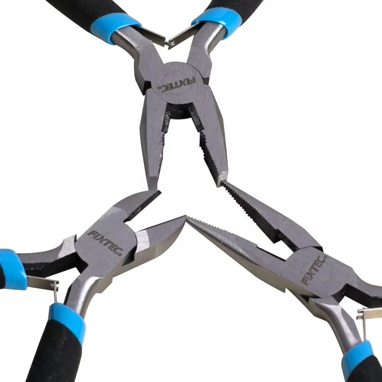 Fixtec 3 Piece 4.5" Mini Pliers Set
