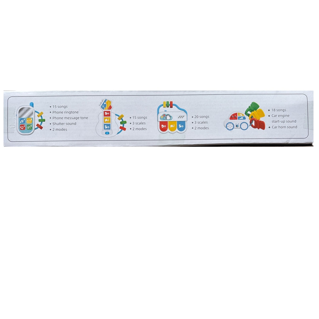 Product packaging with colorful icons and text on a white background