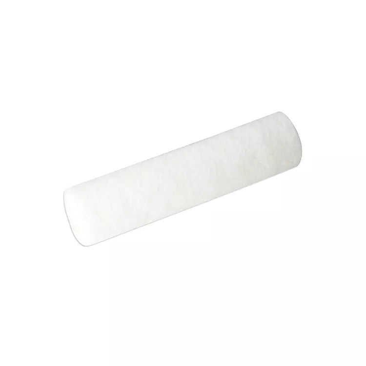 White cylindrical object on a white background