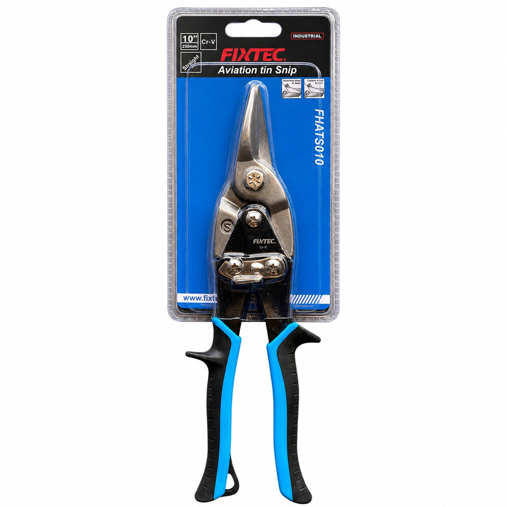 Fixtec 10" 250mm Industrial Aviation Tin Snip Straight