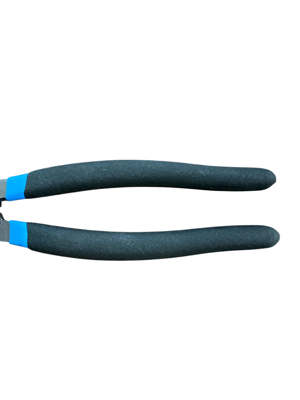 Pair of pliers with blue accents on a white background
