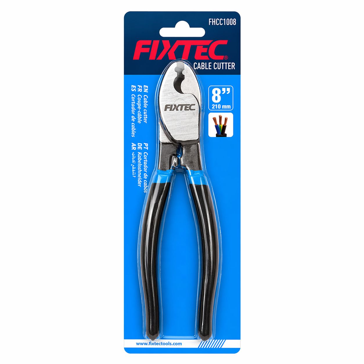 FIXTEC cable cutter in packaging on a white background