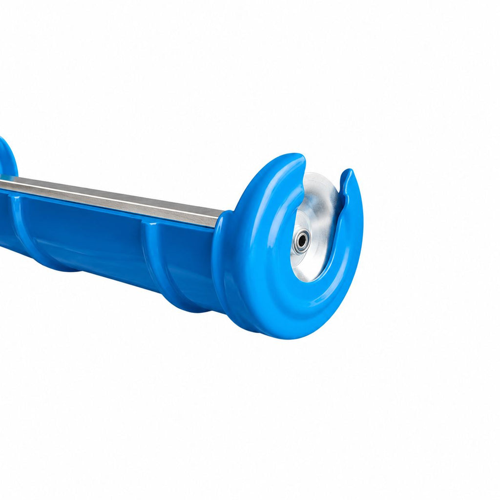 Blue scooter wheel on a white background