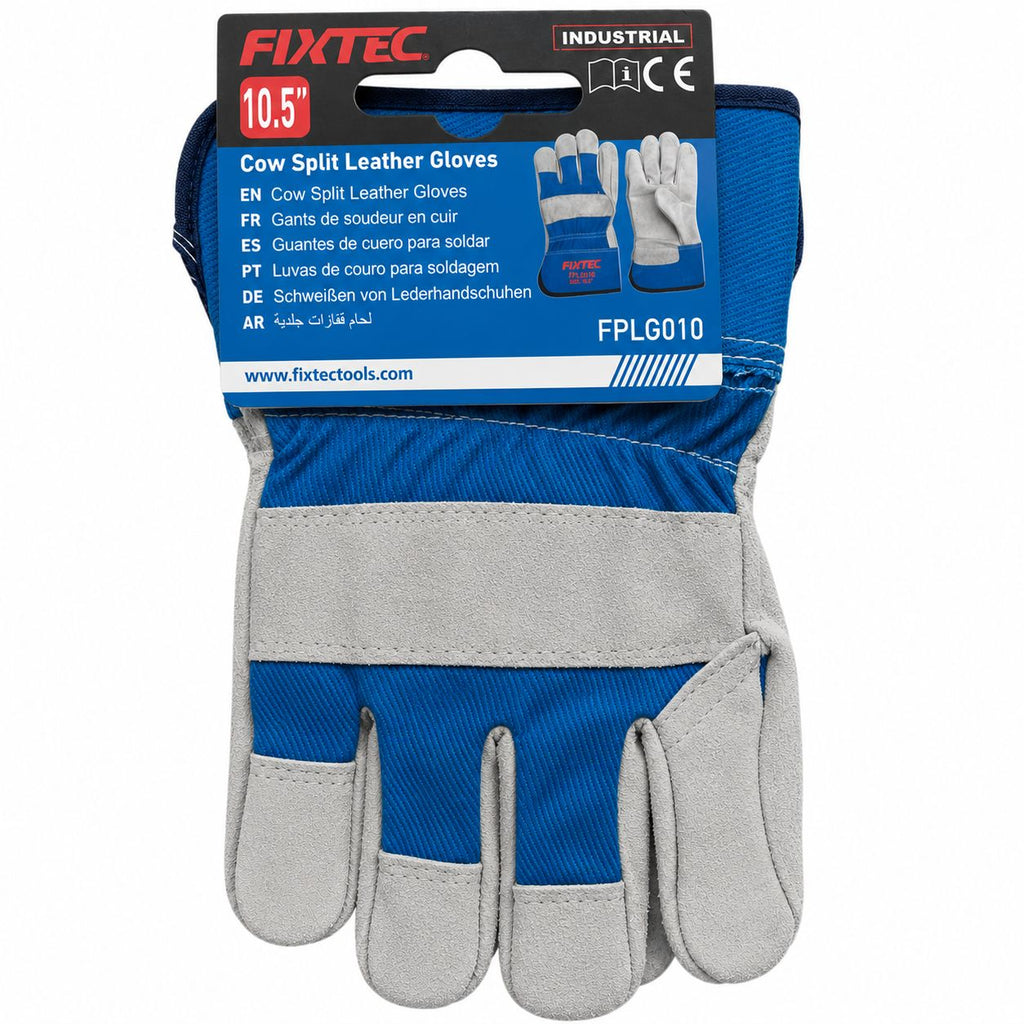 Fixtec Industrial Cow Split Leather Gloves