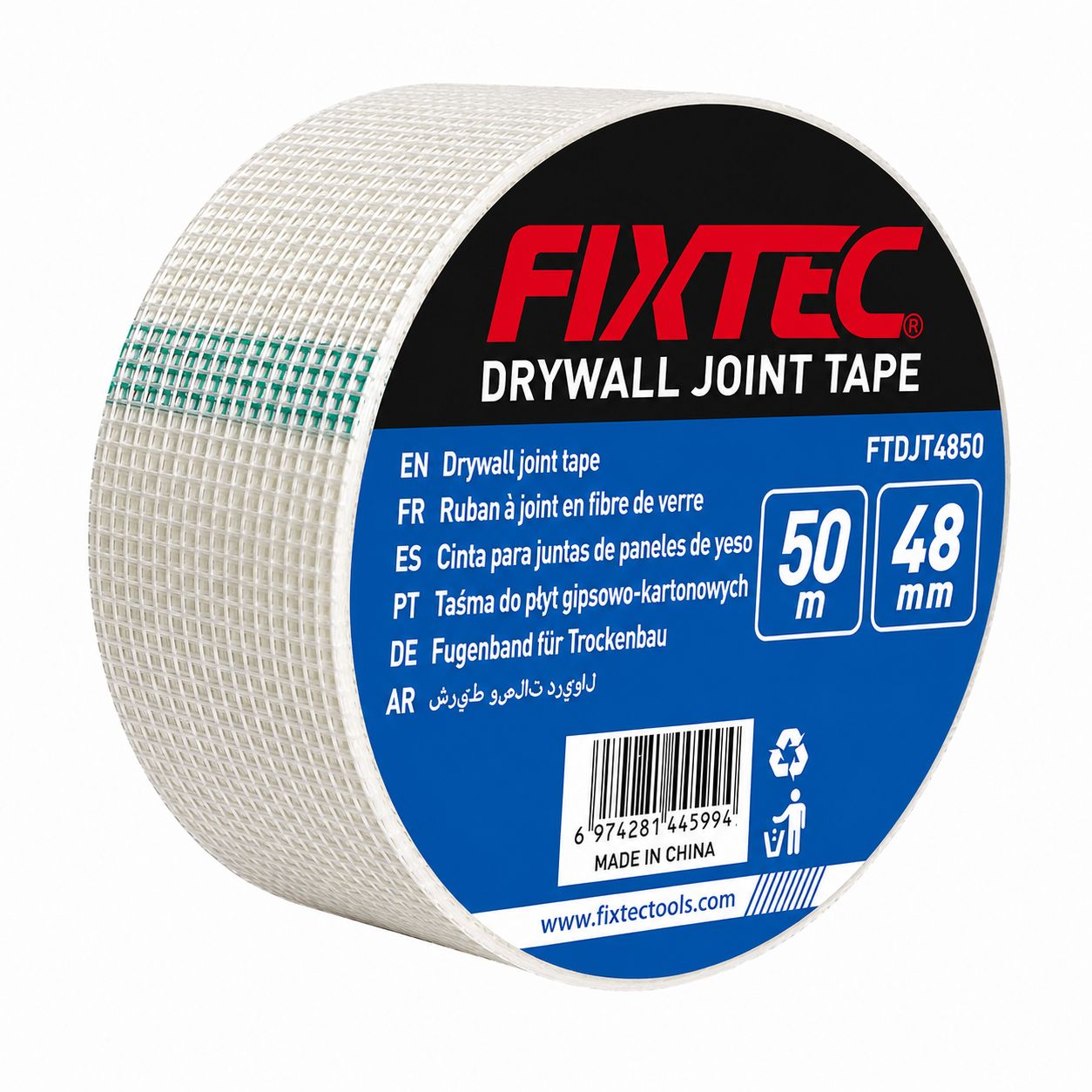 Fixtec 50m x 48mm Drywall Joint Tape
