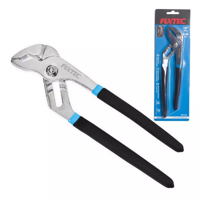 Fixtec pliers with black handles and packaging on a white background