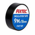 Fixtec 9m x 18mm Black Insulation Tape