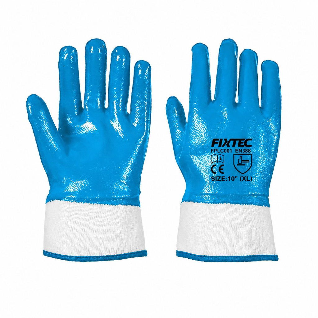 Fixtec Industrial Nitrile Latex Coated Gloves