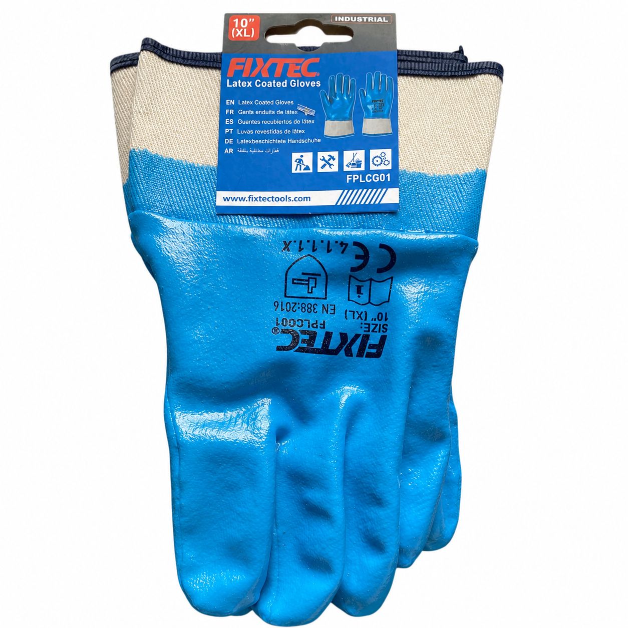 Fixtec Industrial Nitrile Latex Coated Gloves