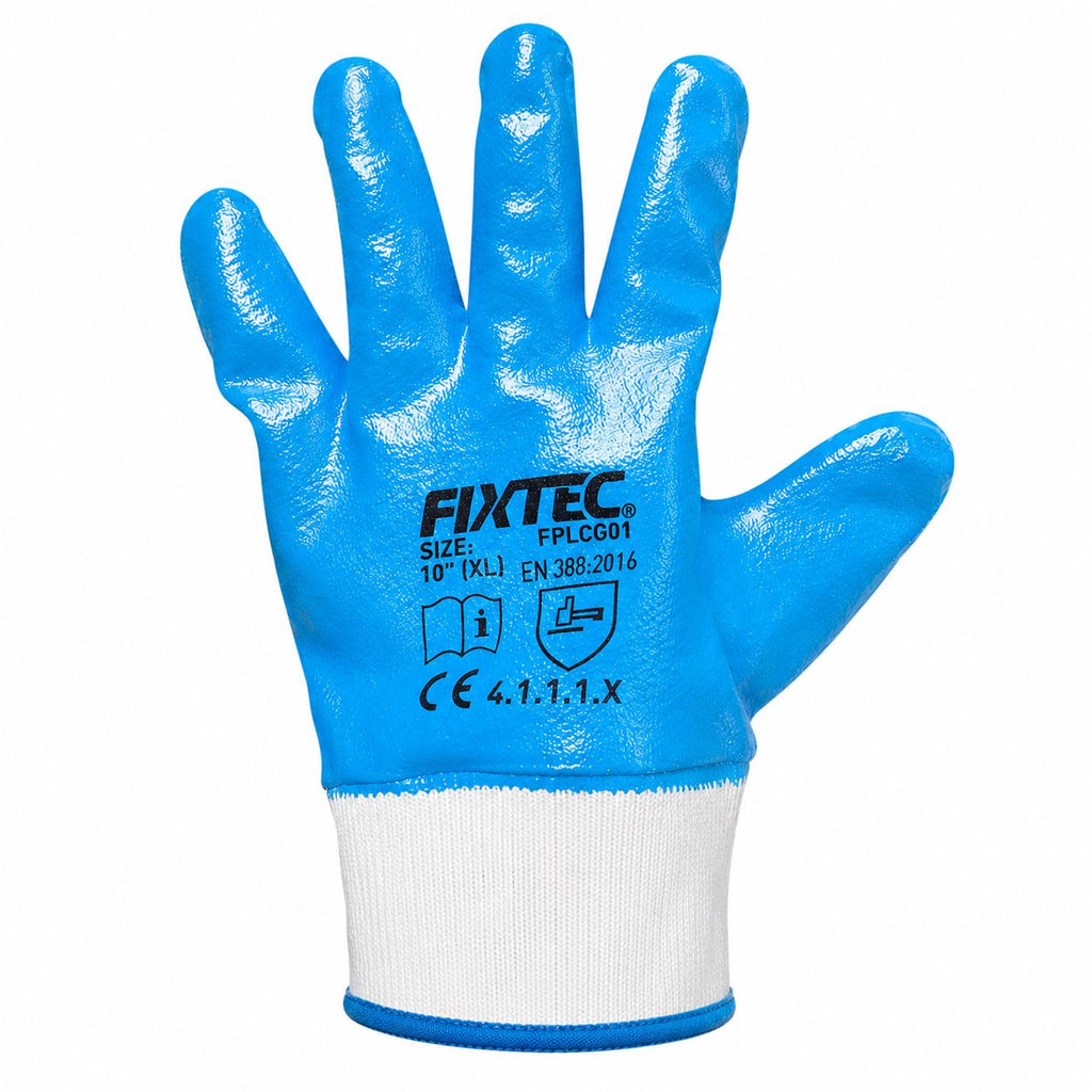 Fixtec Industrial Nitrile Latex Coated Gloves
