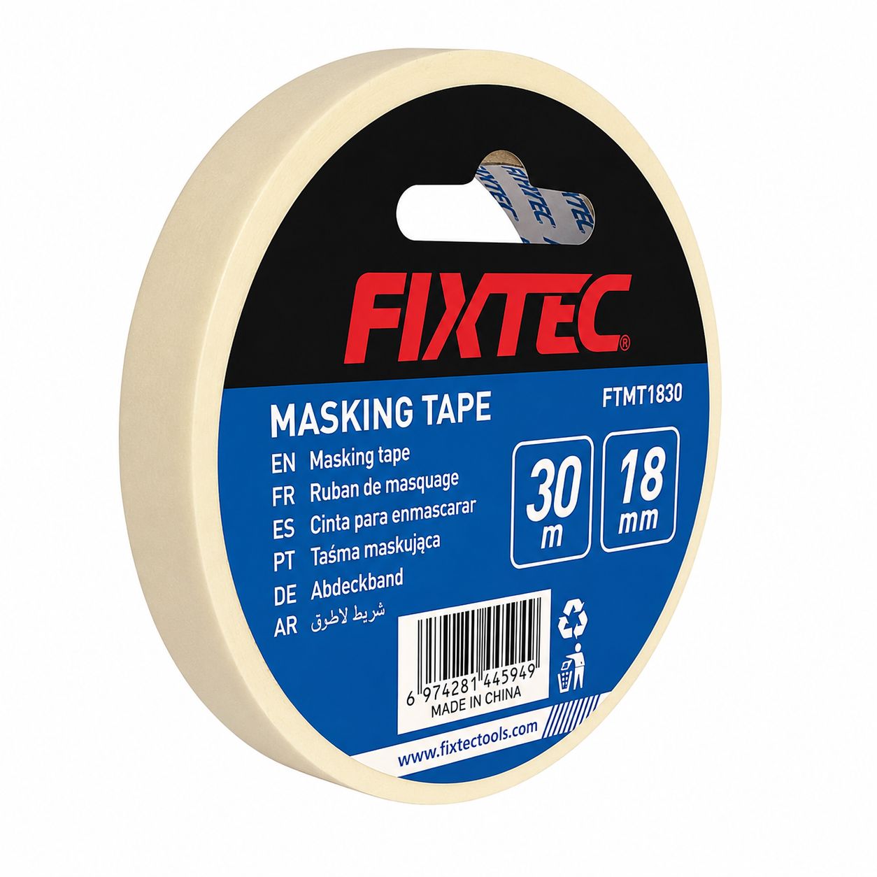 Fixtec 30m x 18mm Masking Tape