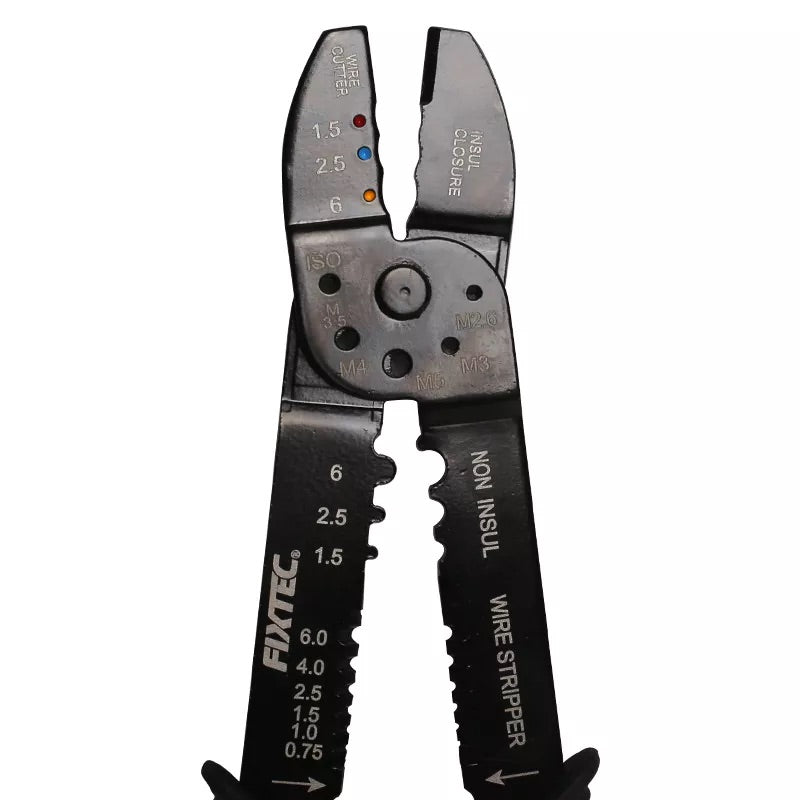 Wire stripper with measurement markings on a white background