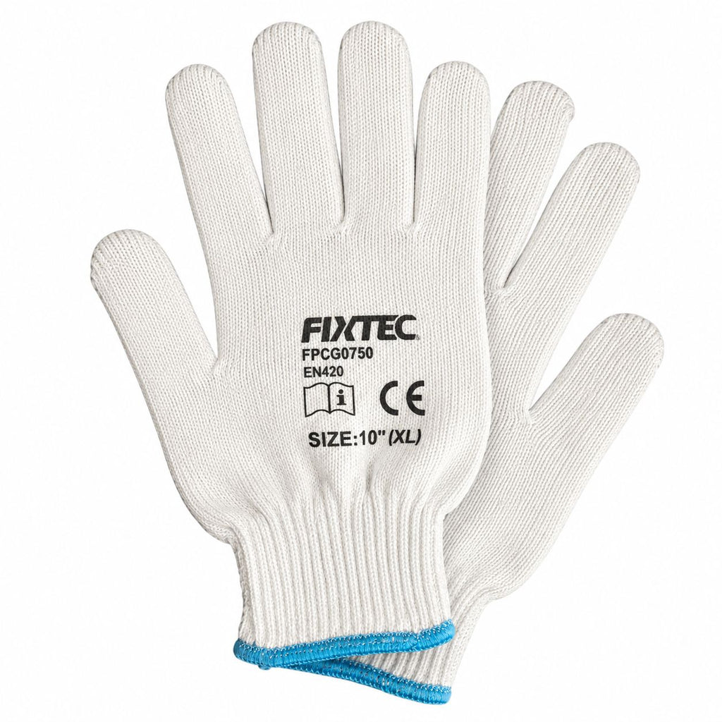 Fixtec Industrial Knitted And PVC Dotted Gloves