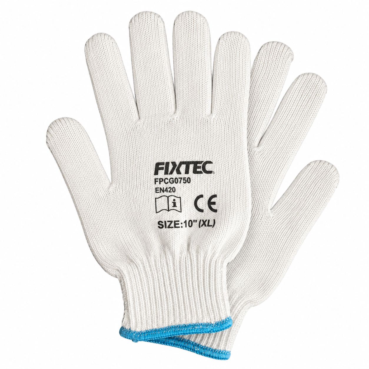 Fixtec Industrial Knitted And PVC Dotted Gloves