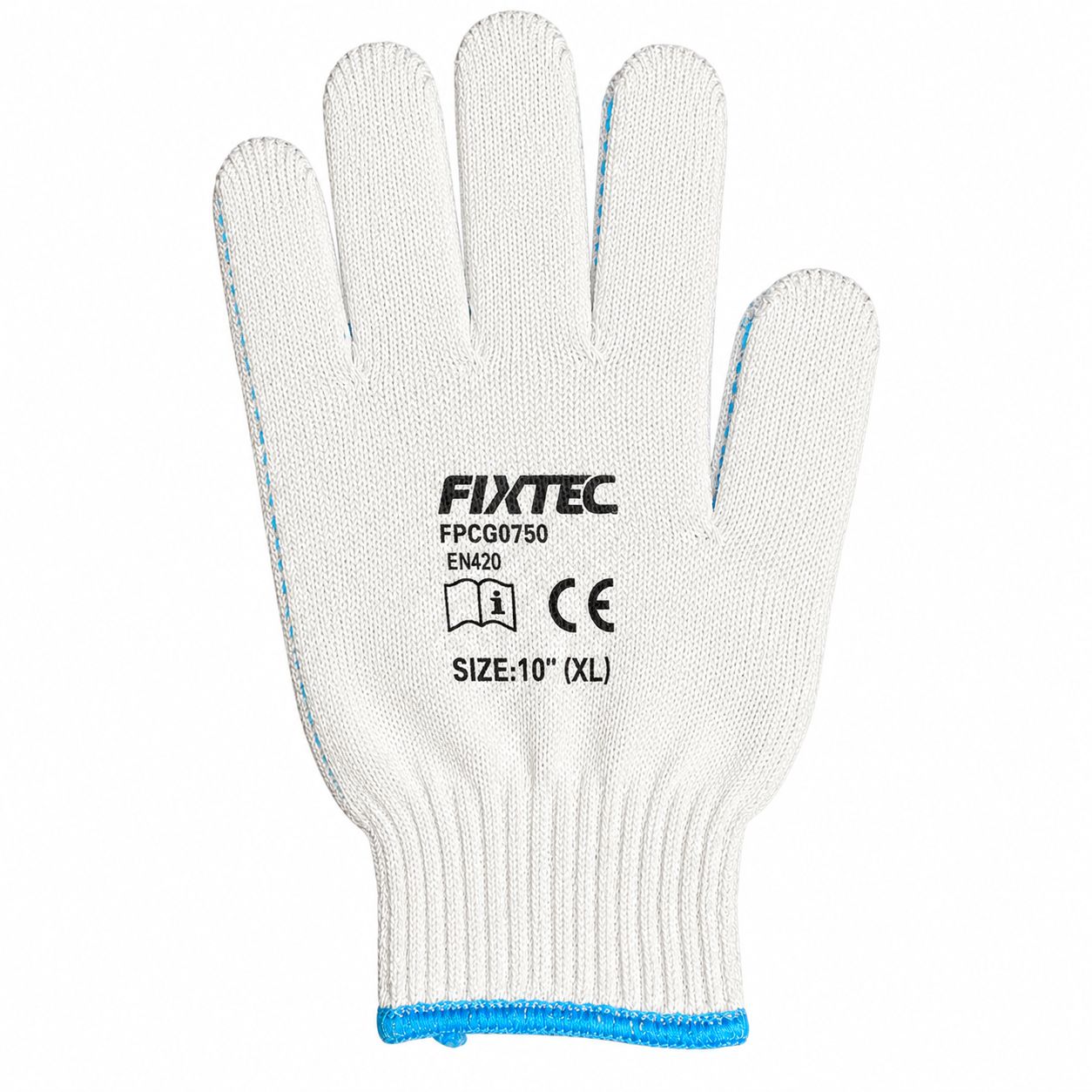 Fixtec Industrial Knitted And PVC Dotted Gloves