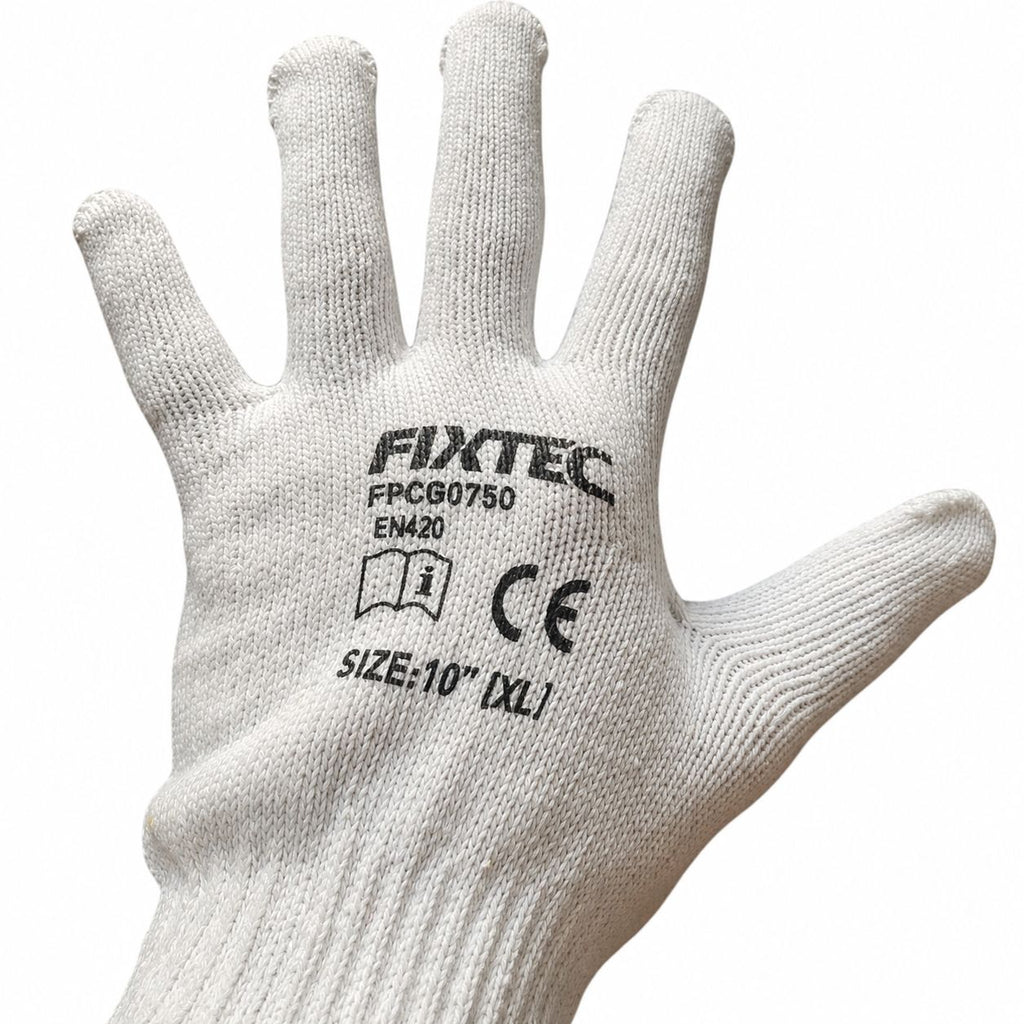 Fixtec Industrial Knitted And PVC Dotted Gloves