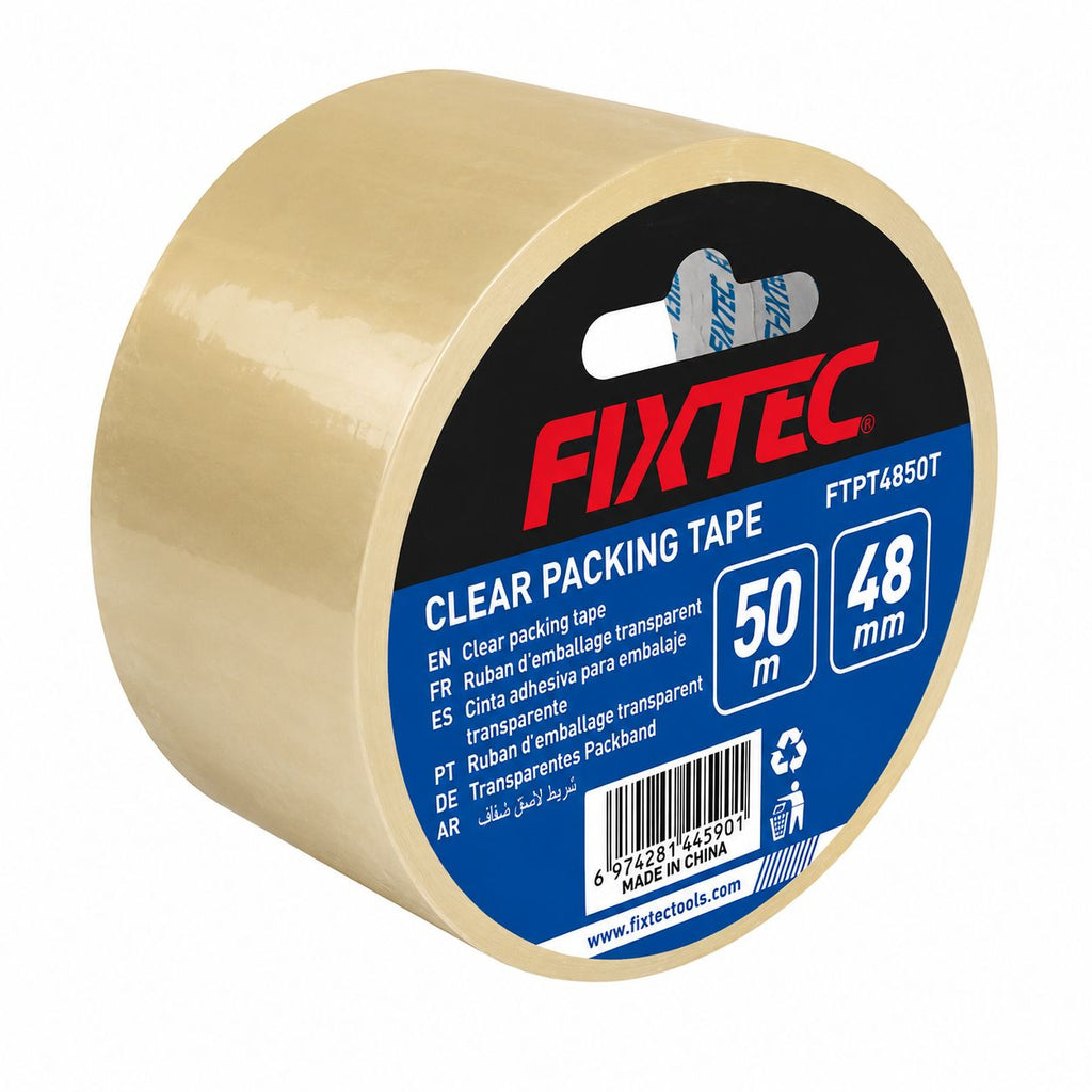 Fixtec 50m x 48mm Clear Packing Tape