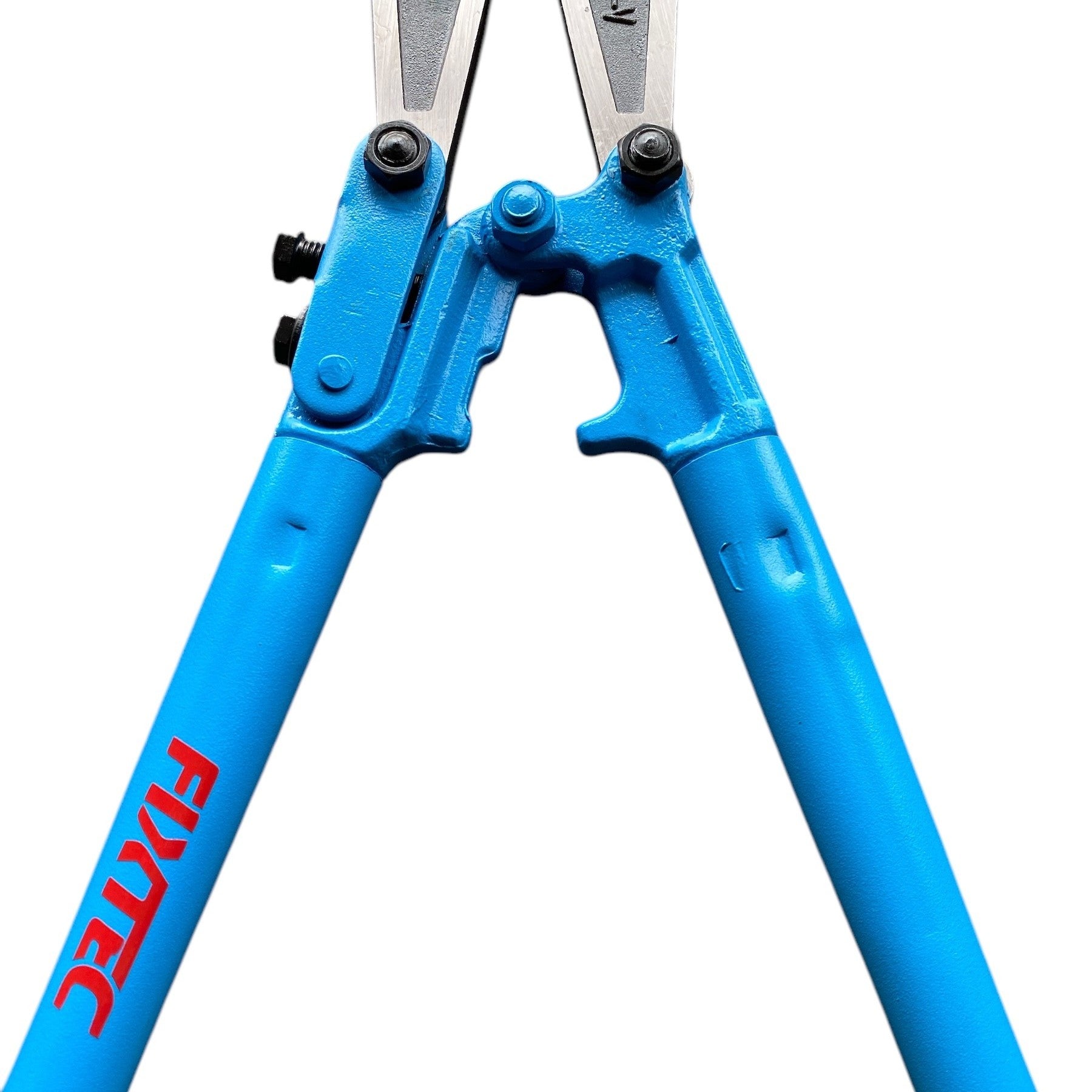 Blue lopper pruner with red 'Fiskars' branding on a white background