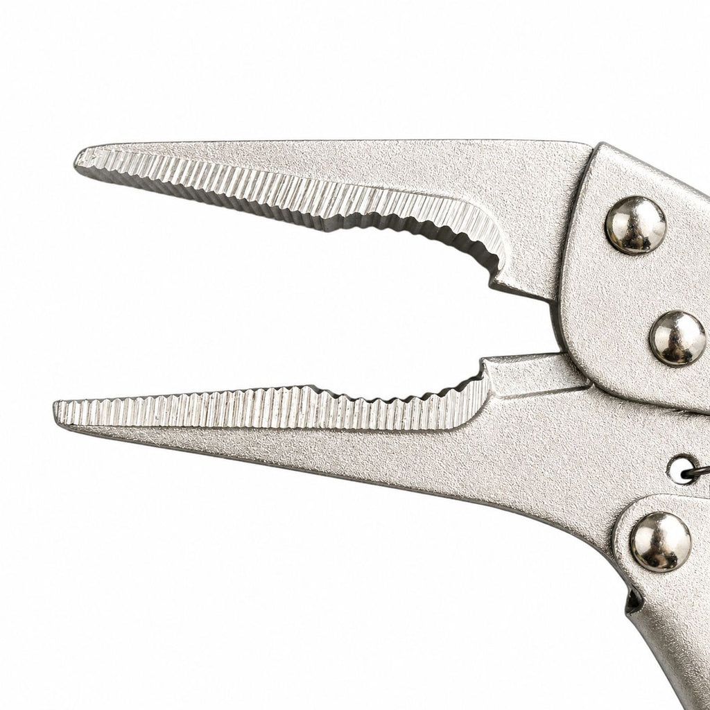 Metal pliers on a white background