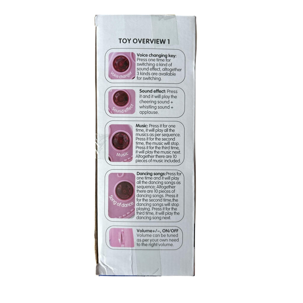 Toy key instructions on a white background
