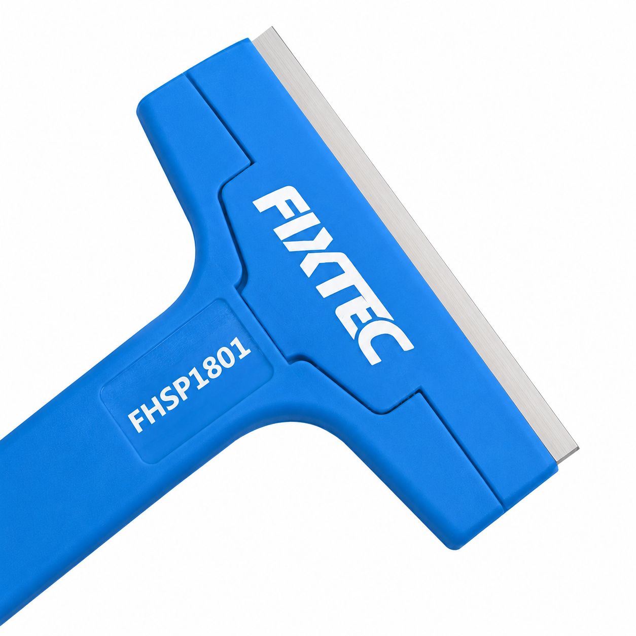 Blue squeegee with 'FIXXTEC' branding on a white background