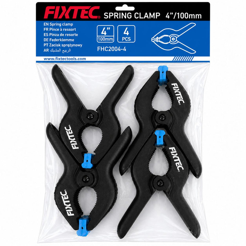 Fixtec 4" 100mm Spring Clamp - 4 Pack