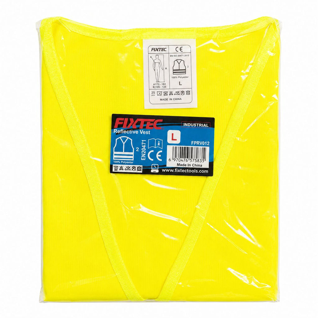 Fixtec XL Industrial Reflective Vest Yellow